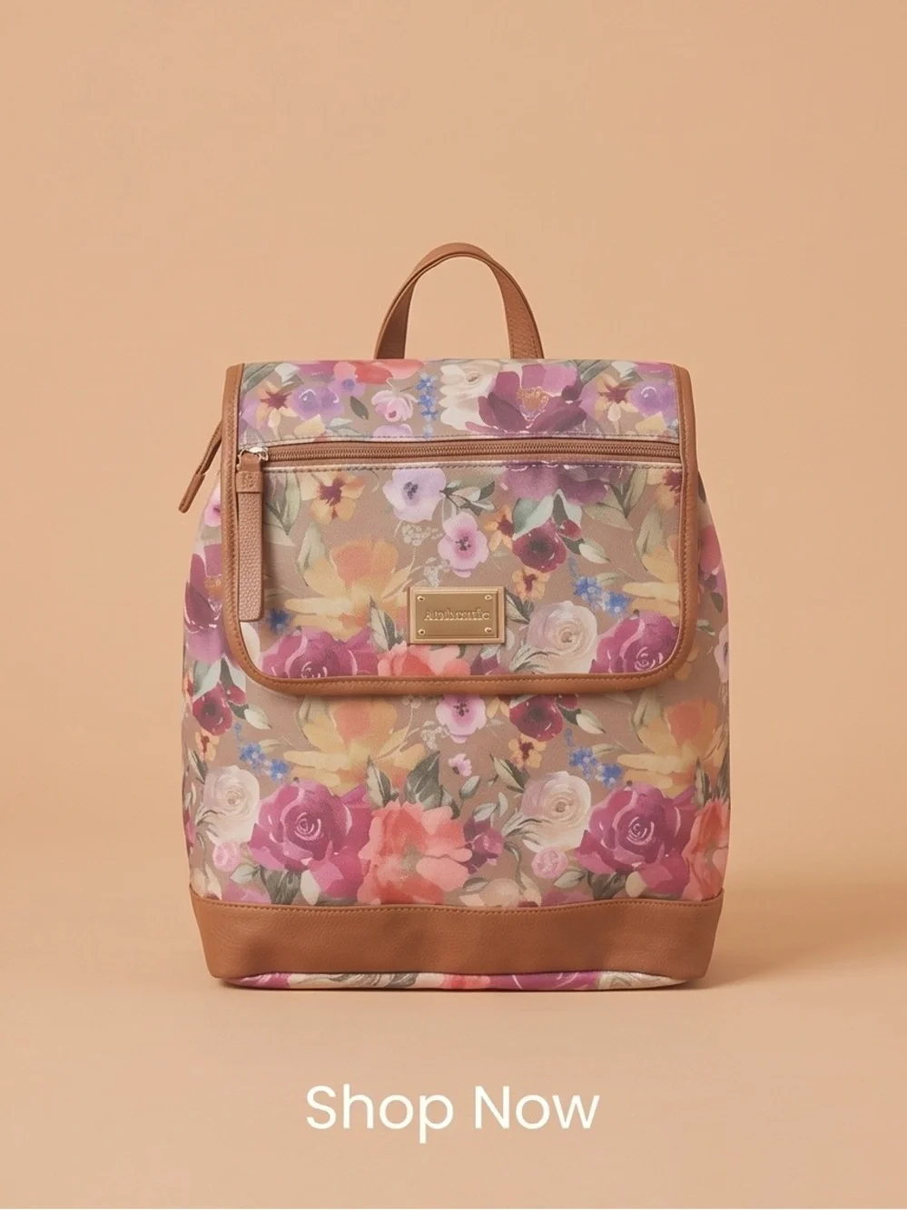 Floral Clear-Panel Backpack in Pink Multi by Unknown